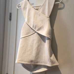 White crossed/backless top